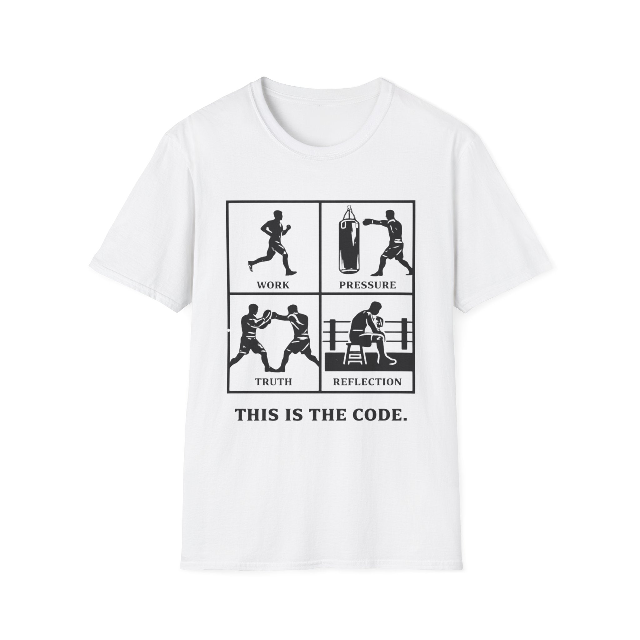 Boxing Motivation T-Shirt — "This Is The Code" Workout Graphic Tee