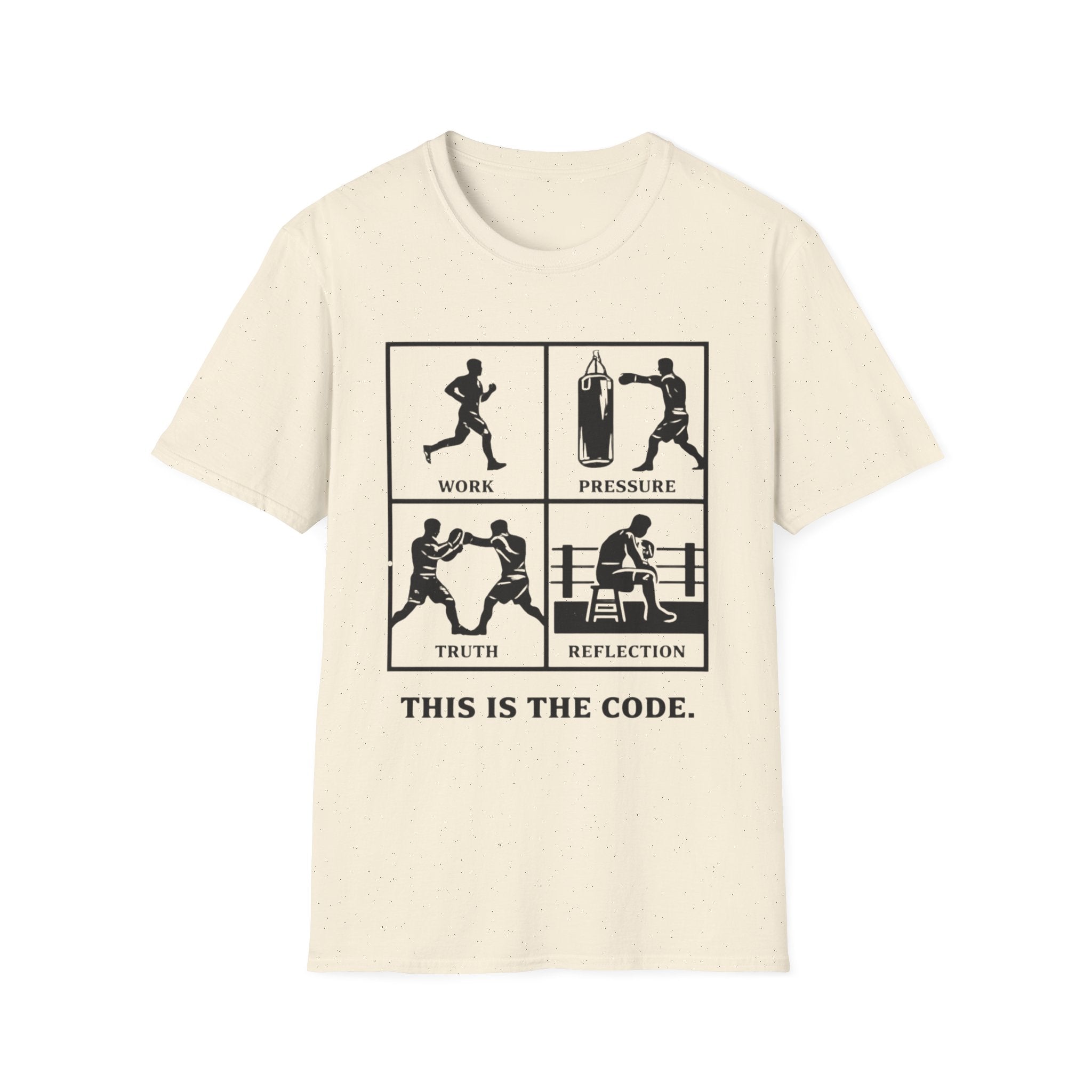 Boxing Motivation T-Shirt — "This Is The Code" Workout Graphic Tee