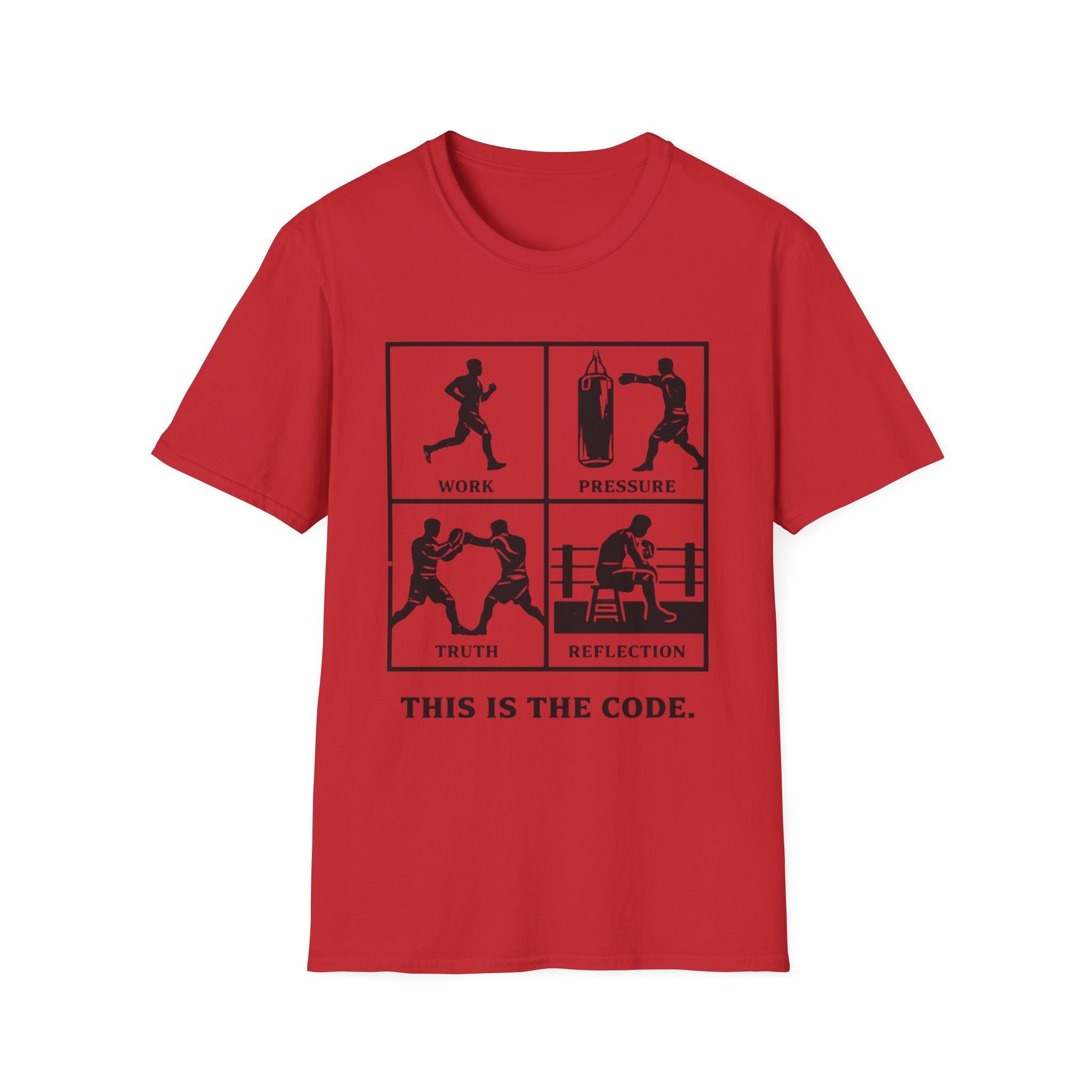 Boxing Motivation T-Shirt — "This Is The Code" Workout Graphic Tee
