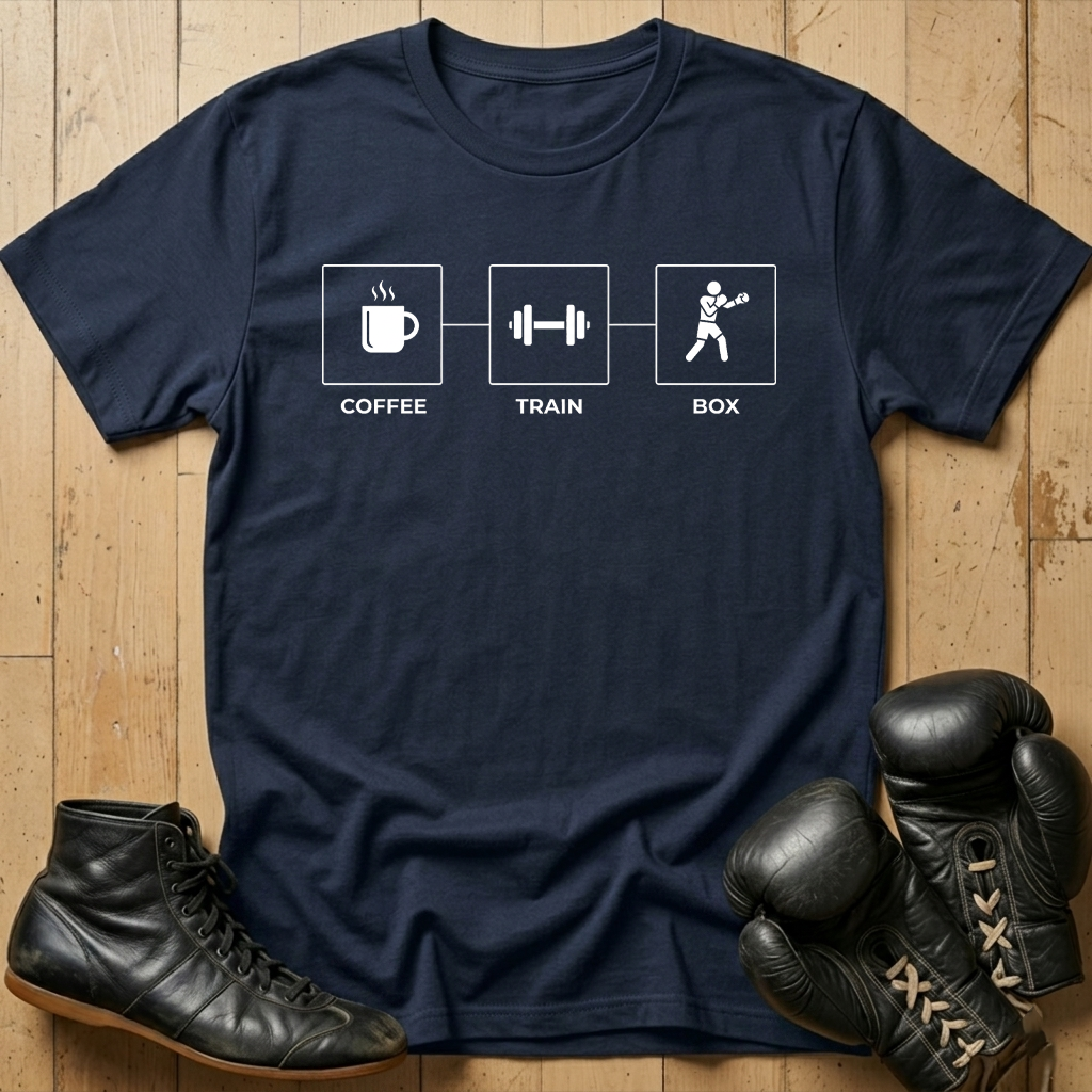 Coffe+train+boxing T-shirt