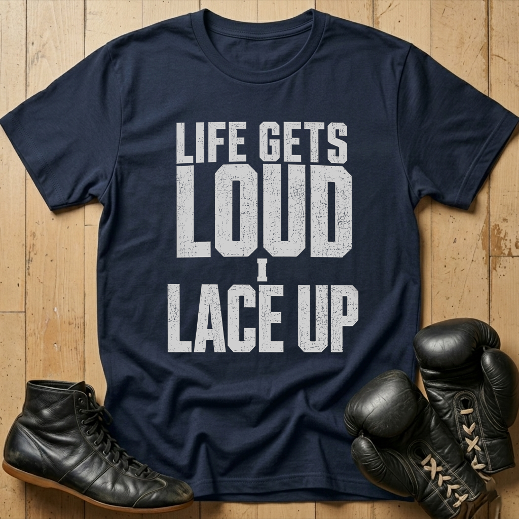 Life gets loud lace up T-shirt