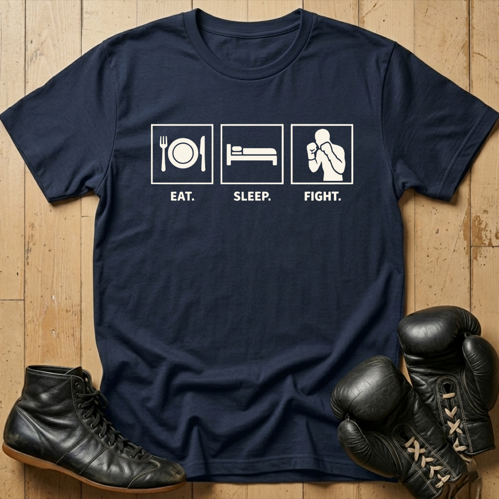 eat/sleep/fight T-shirt