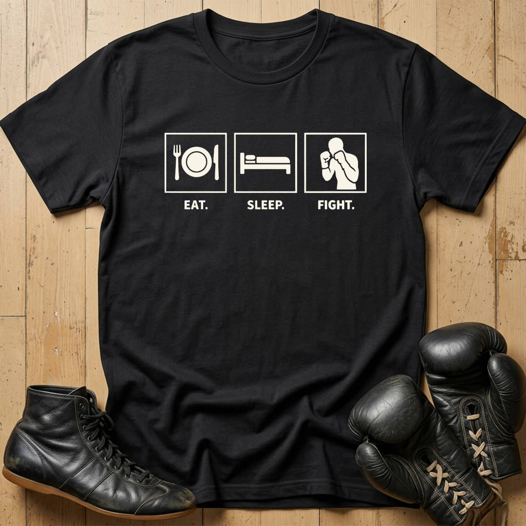 eat/sleep/fight T-shirt