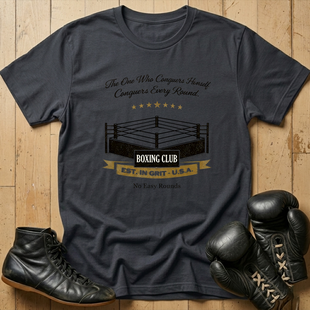 the one who conguers self conguers every round T-shirt