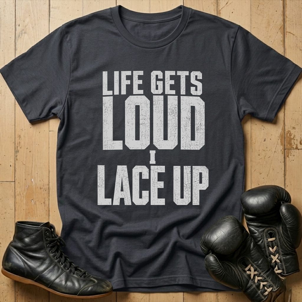 Life gets loud lace up T-shirt