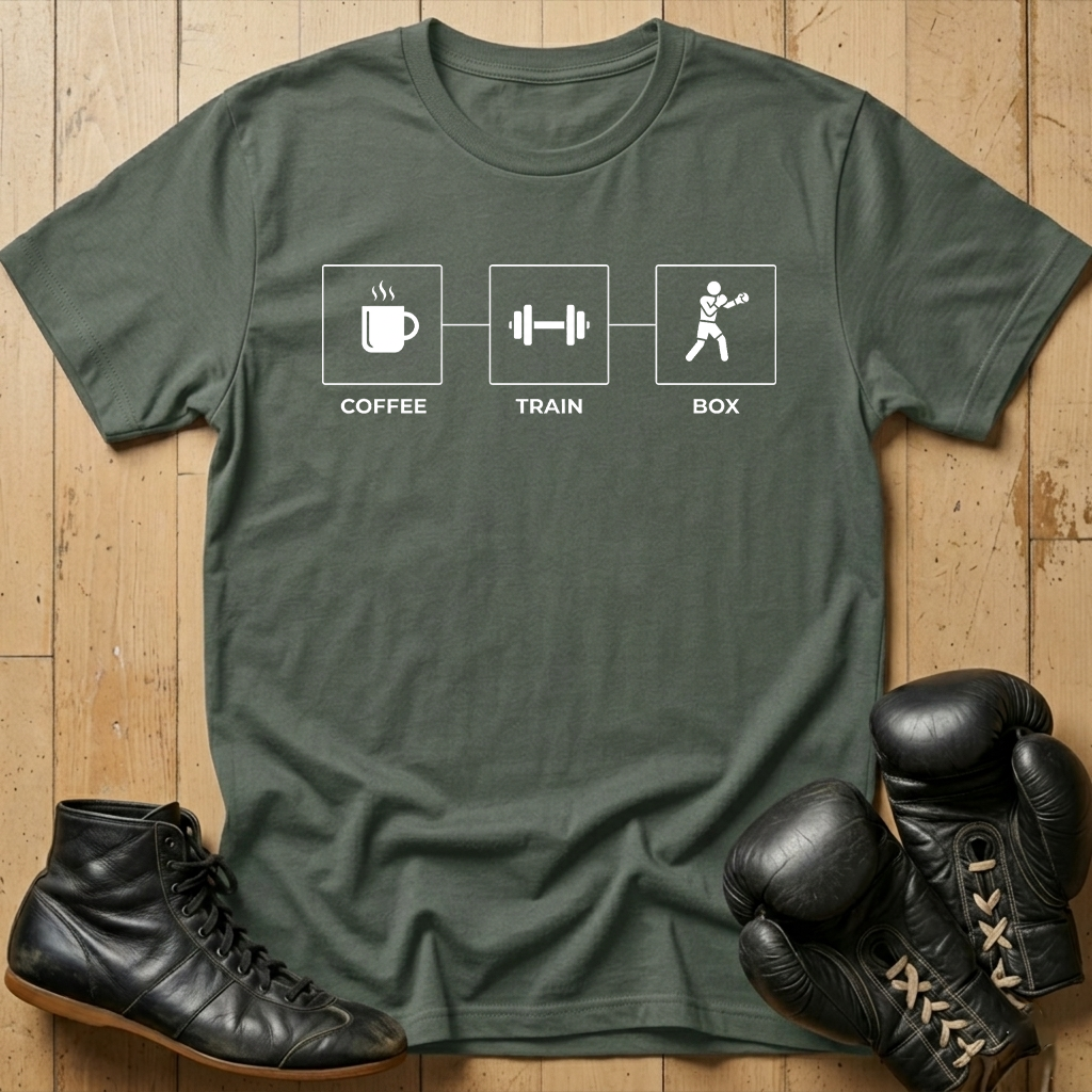 Coffe+train+boxing T-shirt