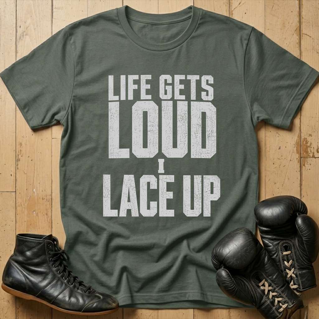Life gets loud lace up T-shirt