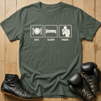 eat/sleep/fight T-shirt