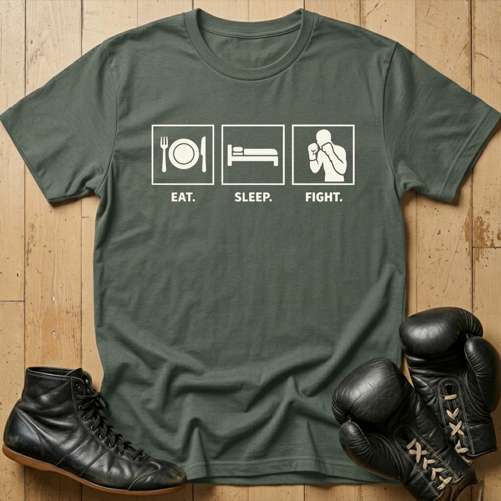eat/sleep/fight T-shirt