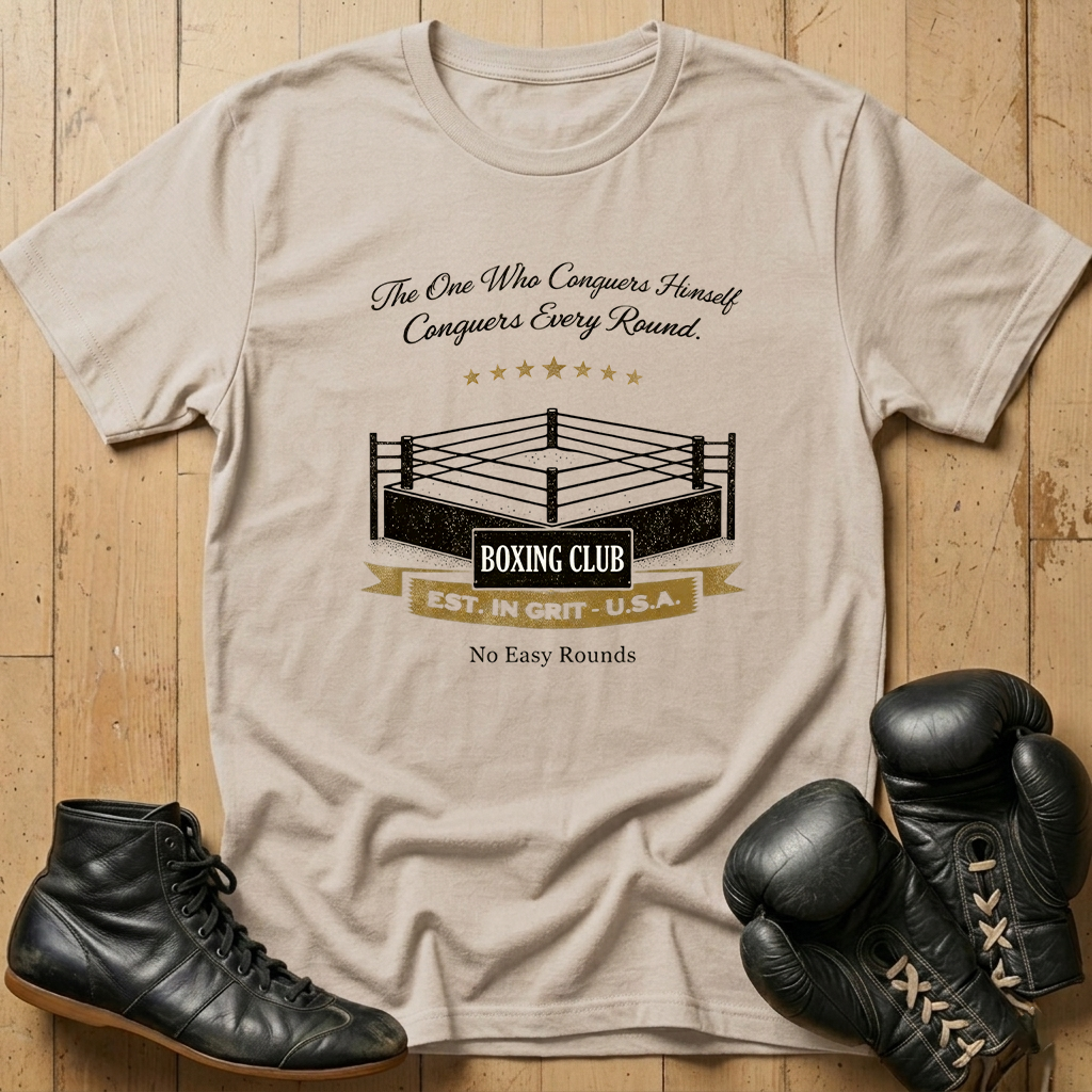 the one who conguers self conguers every round T-shirt