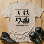 Boxing Motivation T-Shirt — "This Is The Code" Workout Graphic Tee