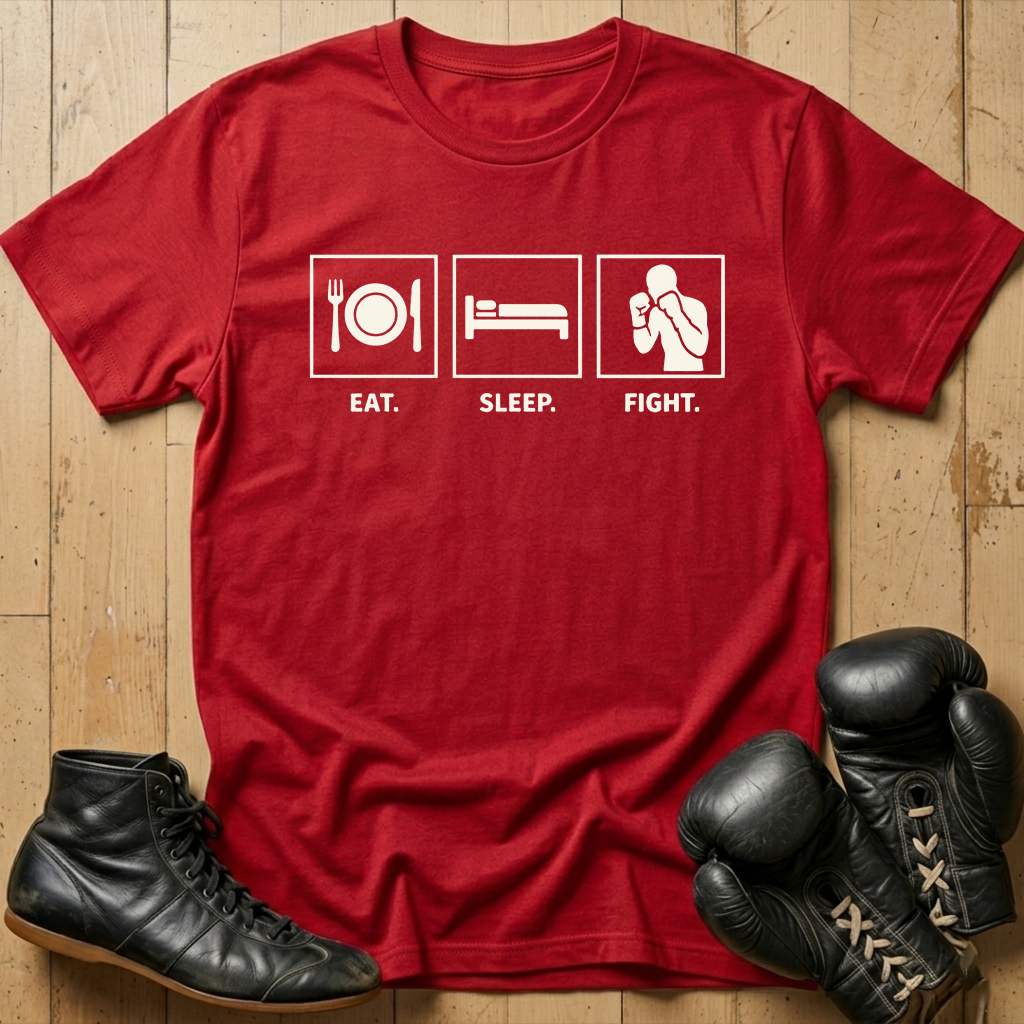 eat/sleep/fight T-shirt