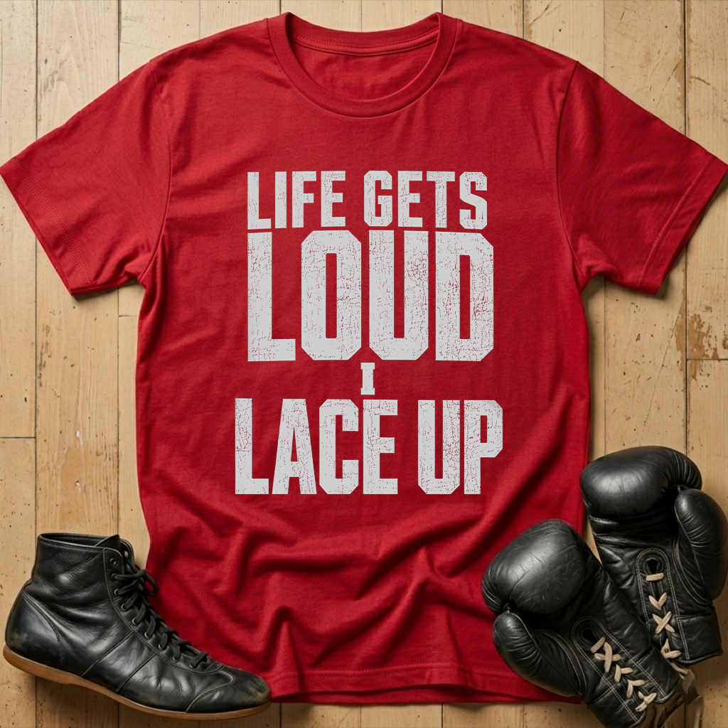 Life gets loud lace up T-shirt