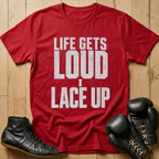 Life gets loud lace up T-shirt
