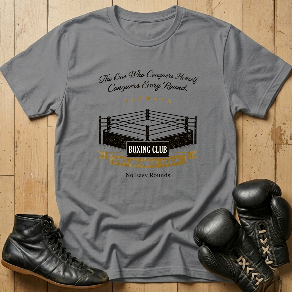 the one who conguers self conguers every round T-shirt