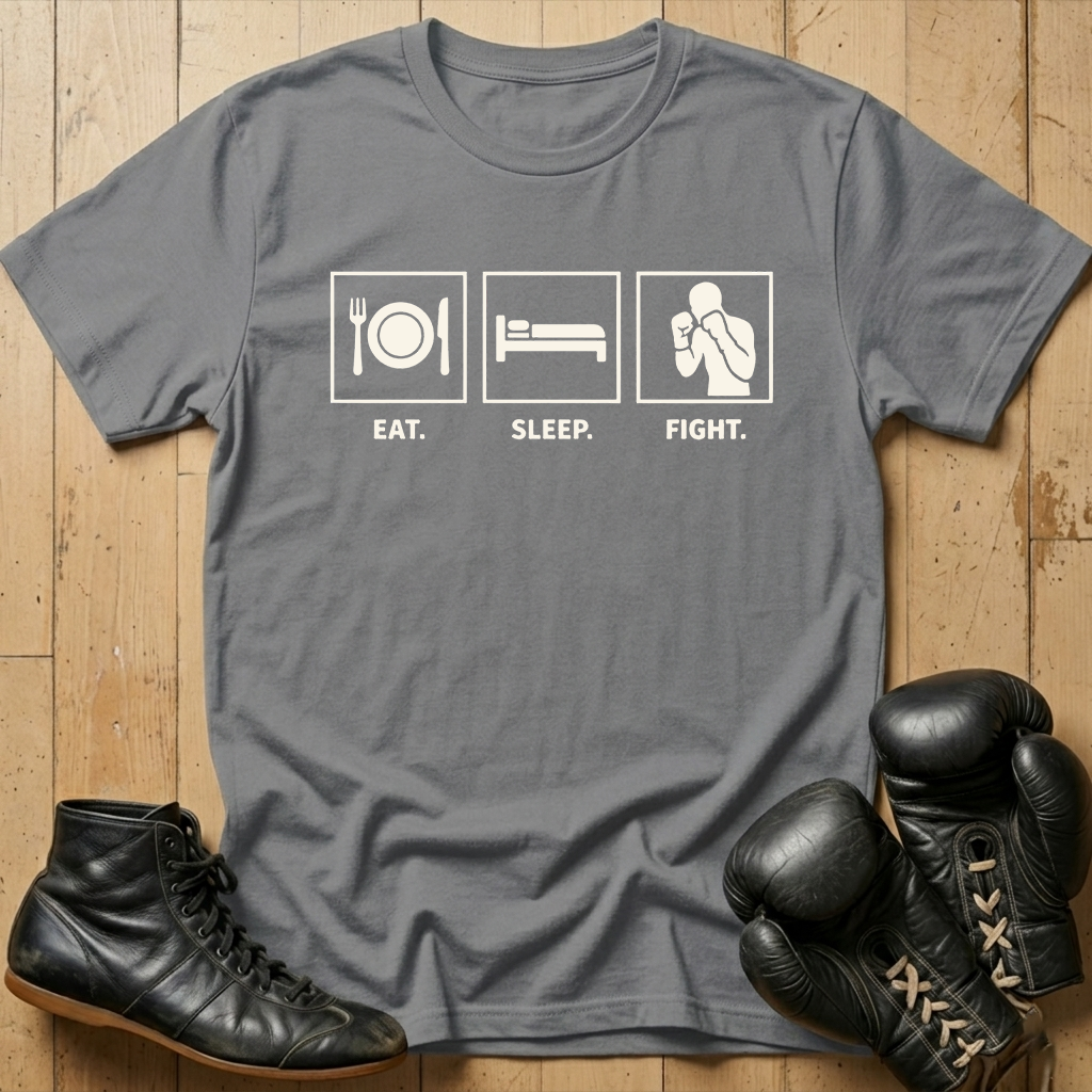 eat/sleep/fight T-shirt