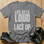 Life gets loud lace up T-shirt