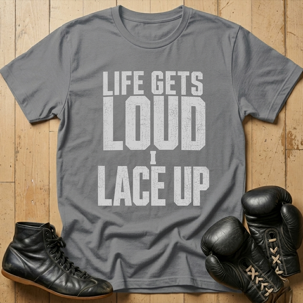 Life gets loud lace up T-shirt