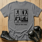 Boxing Motivation T-Shirt — "This Is The Code" Workout Graphic Tee