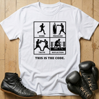 Boxing Motivation T-Shirt — "This Is The Code" Workout Graphic Tee