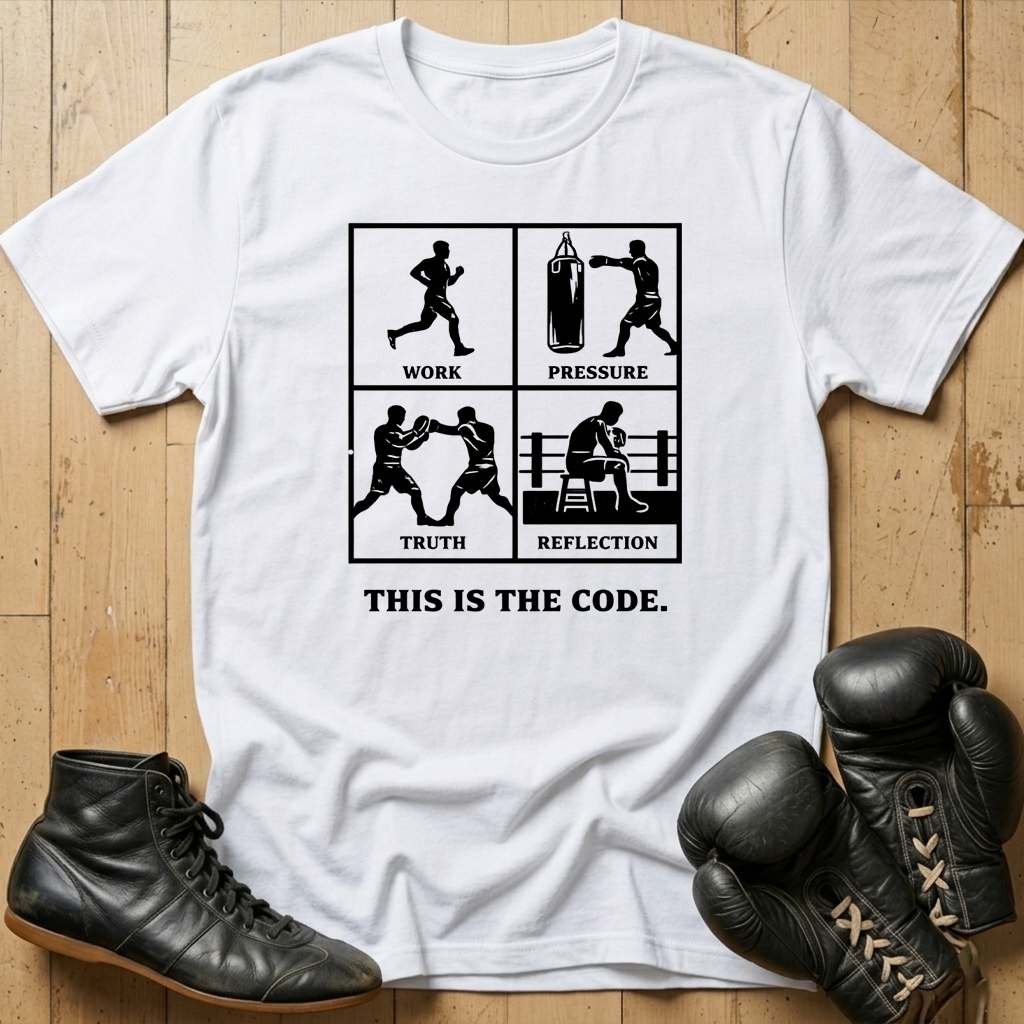 Boxing Motivation T-Shirt — "This Is The Code" Workout Graphic Tee